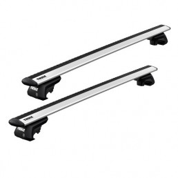 Багажник Thule WingBar EVO на крышу автомобиля Jetour T1 с 2024 г. на стандартный рейлинг (серебристая крыловидная дуга)