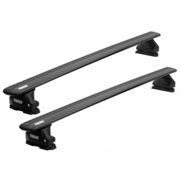 Багажник Thule WingBar FixPoint EVO на крышу автомобиля Mitsubishi L200 с 2024 г. в штатное место (черная крыловидная дуга)