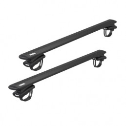 Багажник Thule WingBar EVO на крышу автомобиля KGM Rexton с 2024 г. на стандартный рейлинг (черная крыловидная дуга)